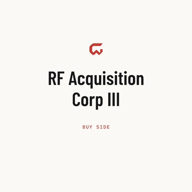Buy side: RF Acquisition Corp III