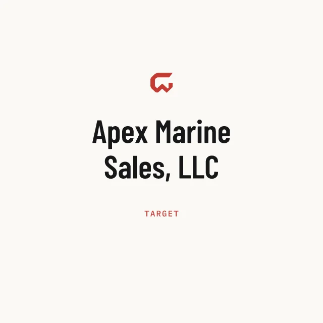 Target: Apex Marine Sales, LLC