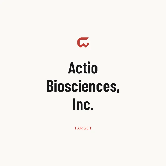 Target: Actio Biosciences, Inc.