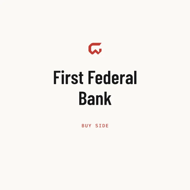 Buy side: First Federal Bank