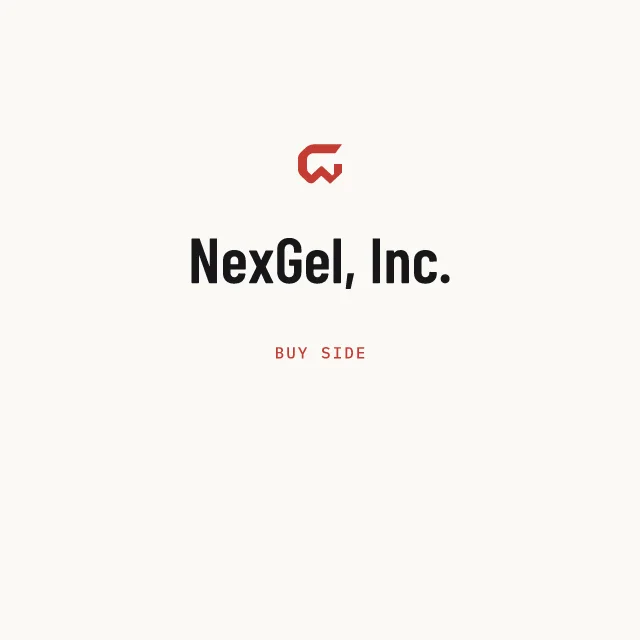 Buy side: NexGel, Inc.