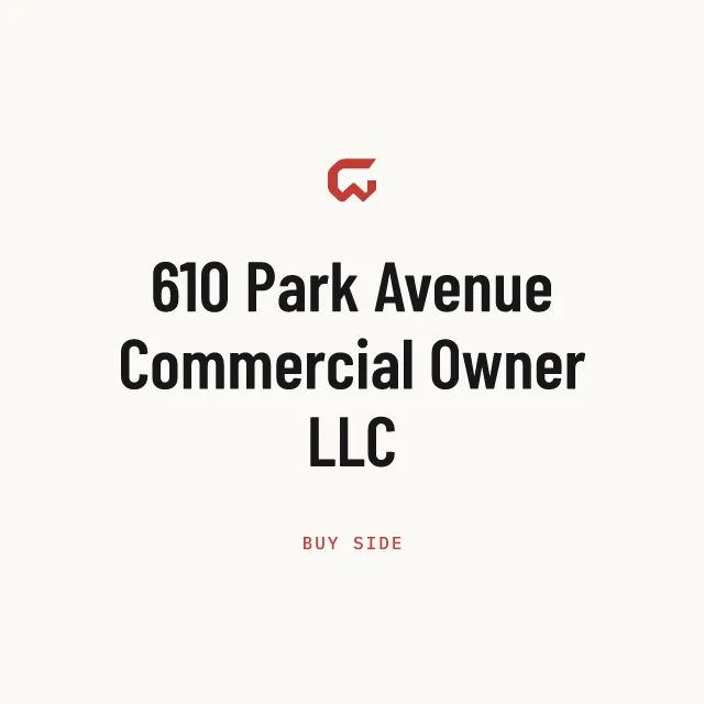 Buy side: 610 Park Avenue Commercial Owner LLC