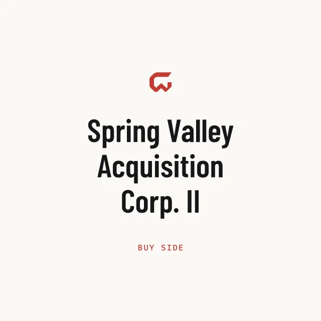 Buy side: Spring Valley Acquisition Corp. II