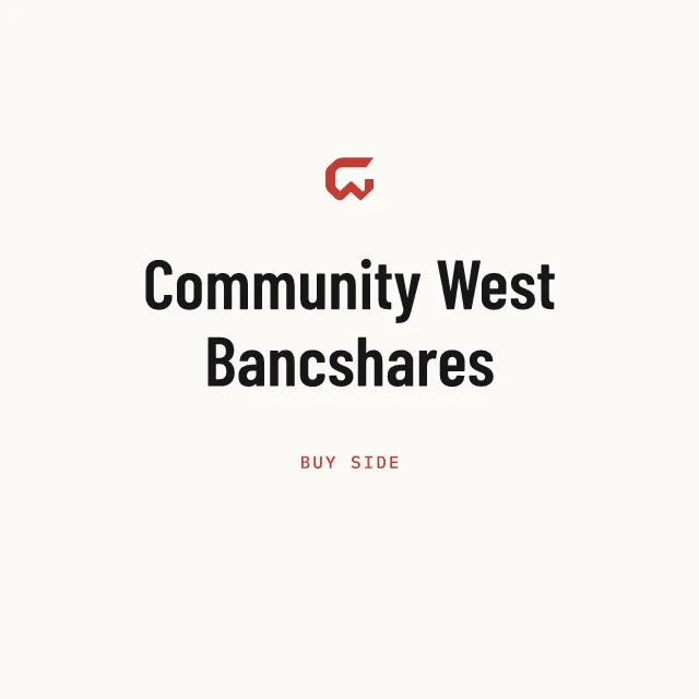 Buy side: Community West Bancshares