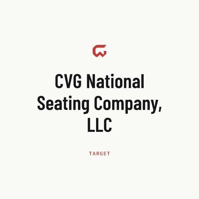 Target: CVG National Seating Company, LLC