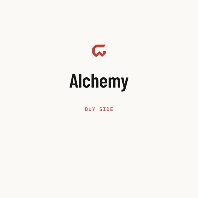 Buy side: Alchemy