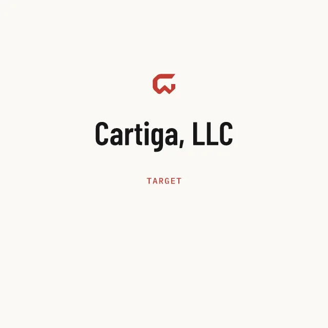 Target: Cartiga, LLC