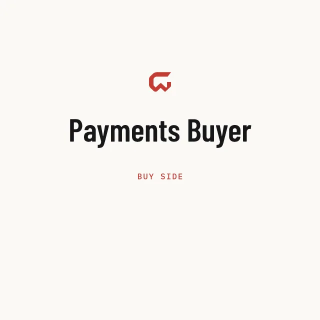 Buy side: Payments Buyer