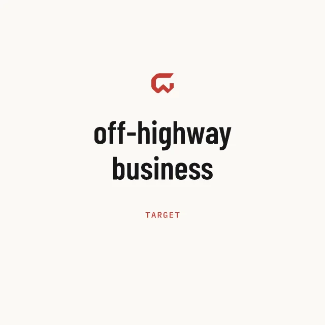 Target: off-highway business