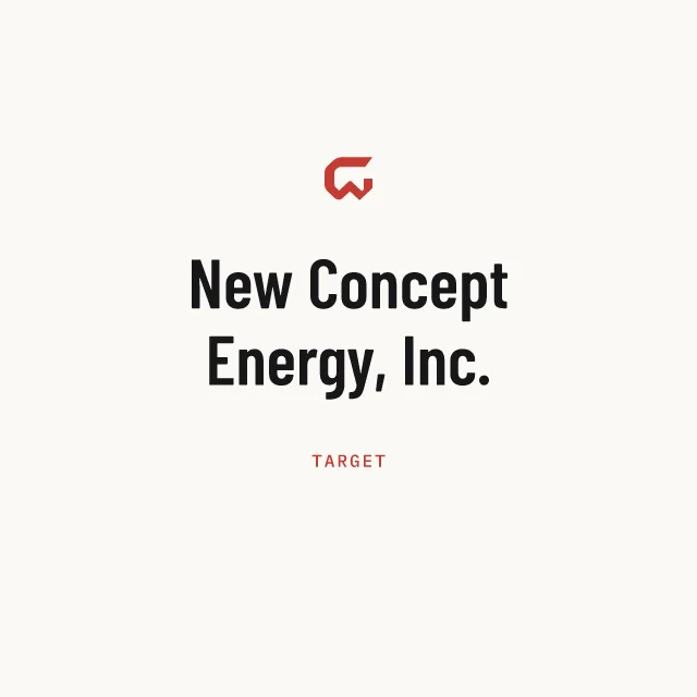 Target: New Concept Energy, Inc.