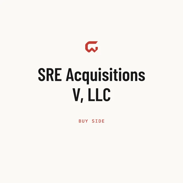 Buy side: SRE Acquisitions V, LLC