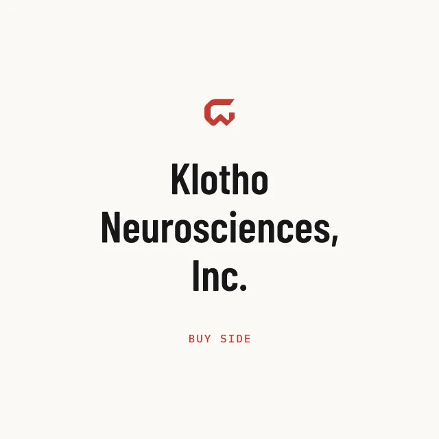 Buy side: Klotho Neurosciences, Inc.
