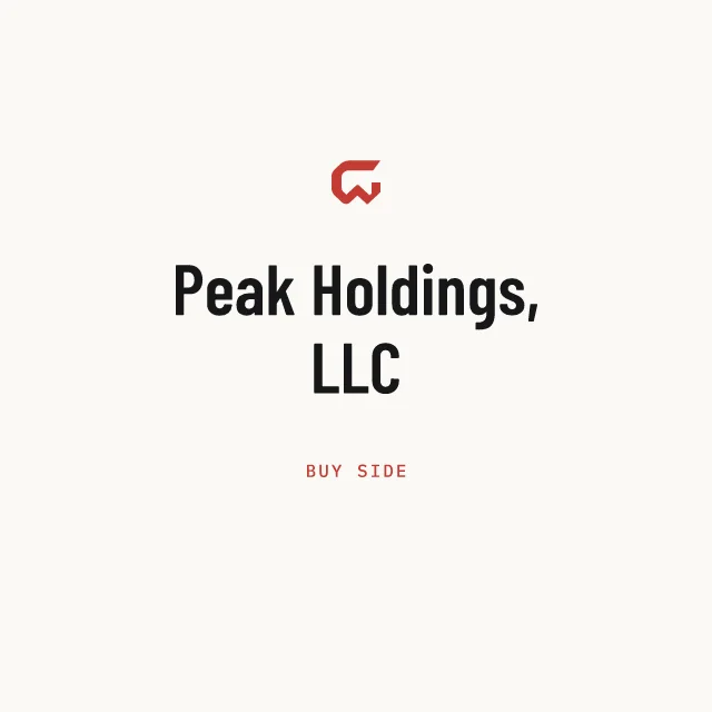 Buy side: Peak Holdings, LLC