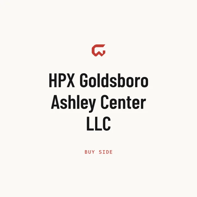 Buy side: HPX Goldsboro Ashley Center LLC