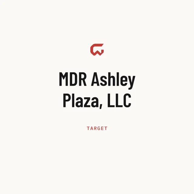 Target: MDR Ashley Plaza, LLC