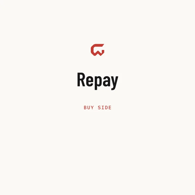 Buy side: Repay