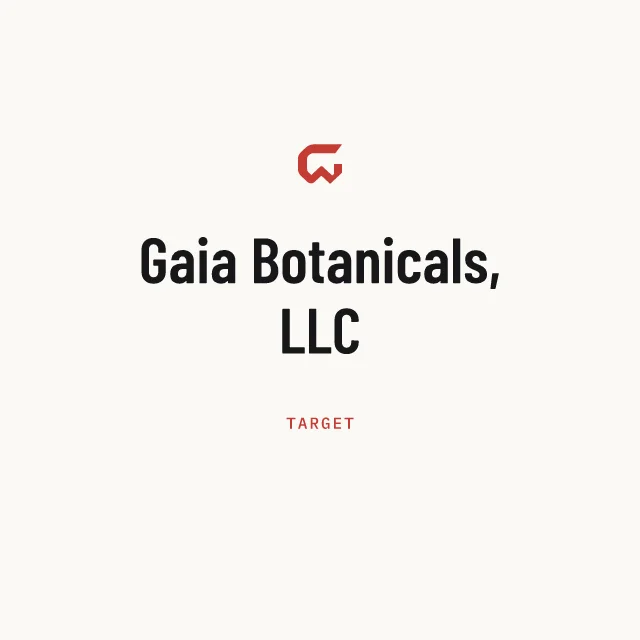 Target: Gaia Botanicals, LLC