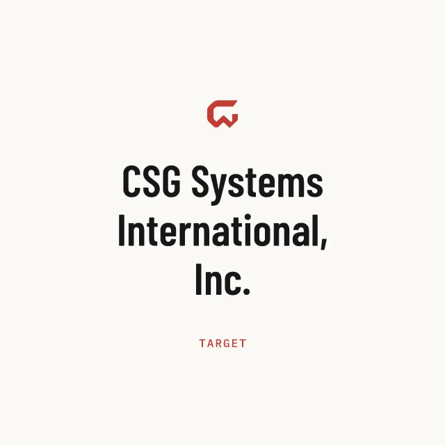 Target: CSG Systems International, Inc.