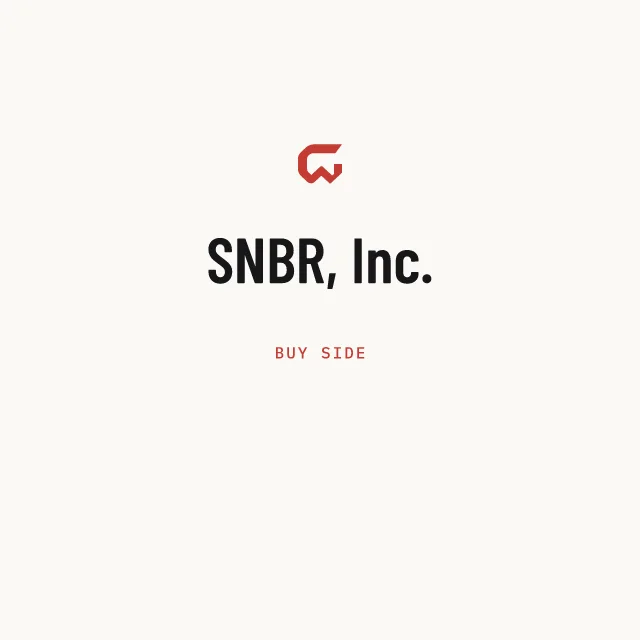 Buy side: SNBR, Inc.