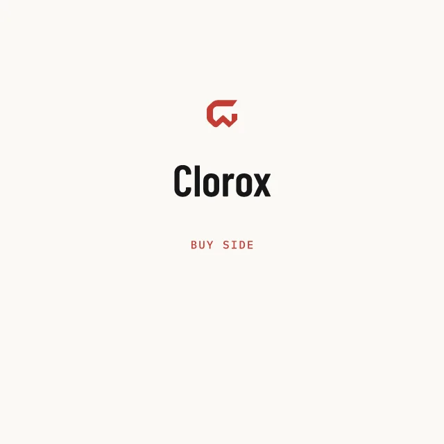 Buy side: Clorox