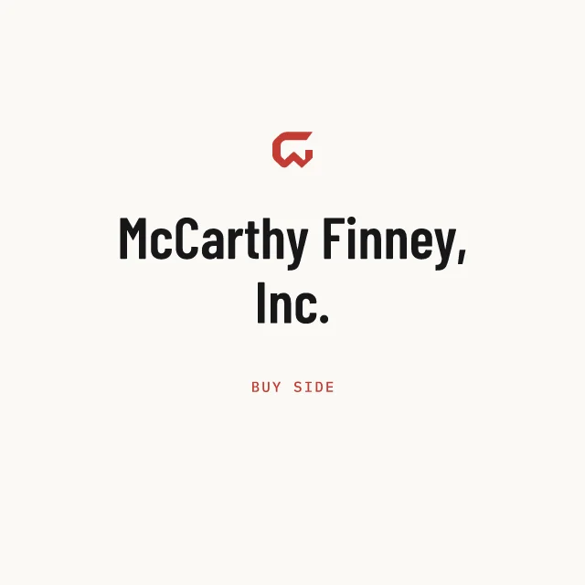 Buy side: McCarthy Finney, Inc.