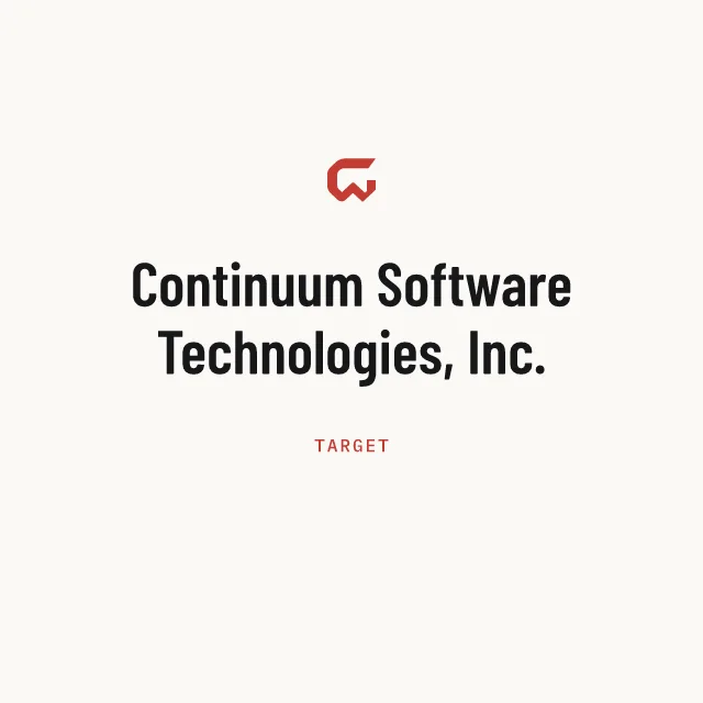 Target: Continuum Software Technologies, Inc.