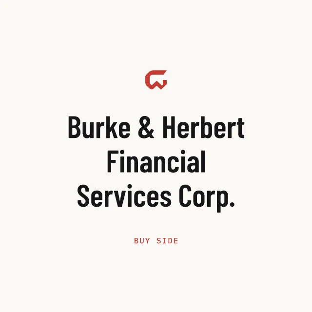 Buy side: Burke & Herbert Financial Services Corp.