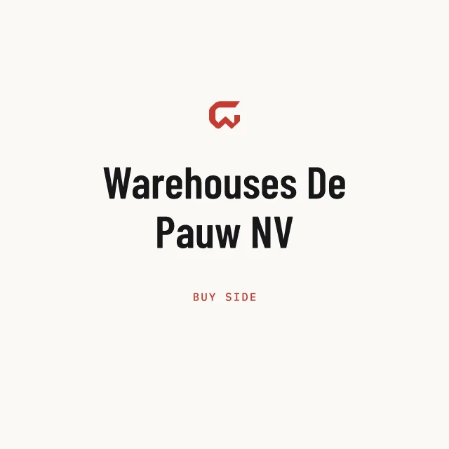 Buy side: Warehouses De Pauw NV