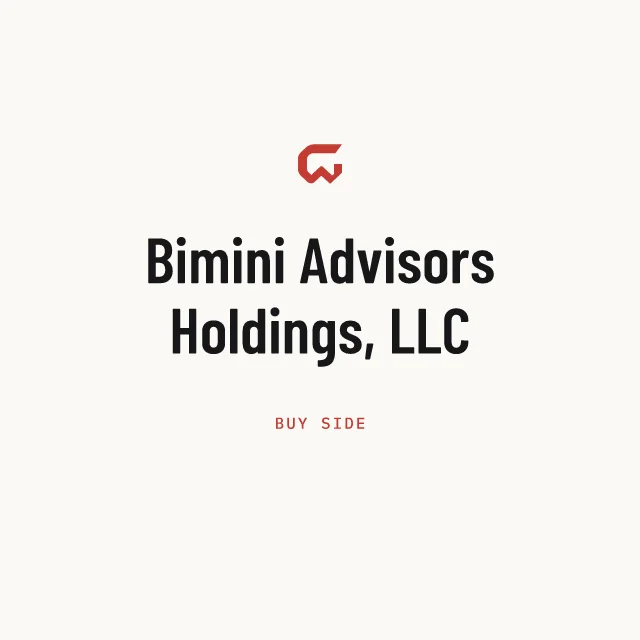 Buy side: Bimini Advisors Holdings, LLC