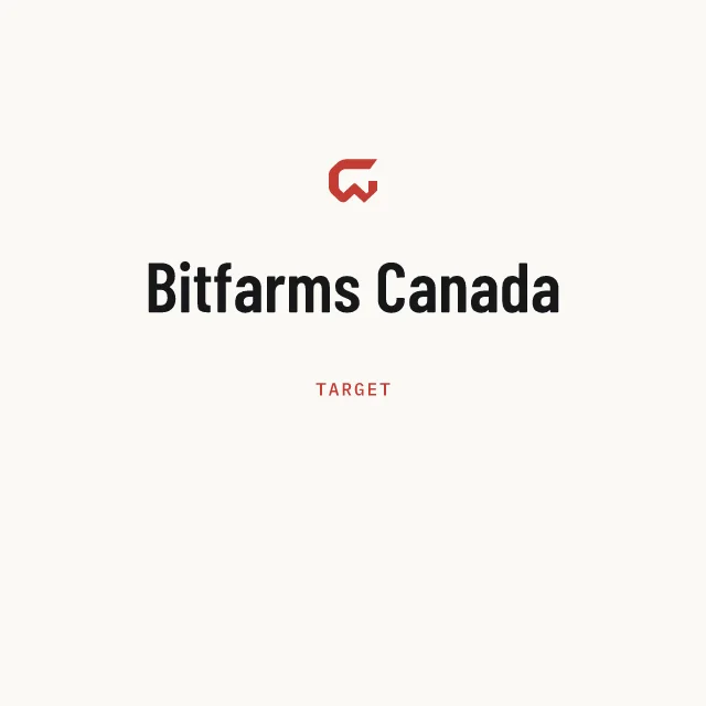 Target: Bitfarms Canada