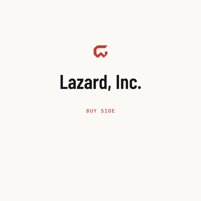 Buy side: Lazard, Inc.