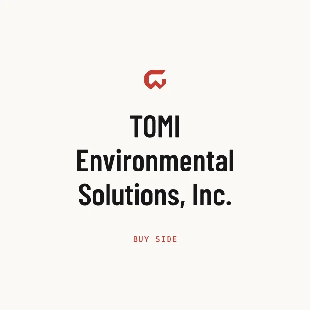 Buy side: TOMI Environmental Solutions, Inc.