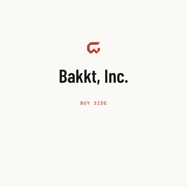 Buy side: Bakkt, Inc.