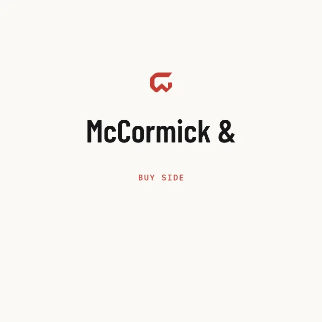 Buy side: McCormick &