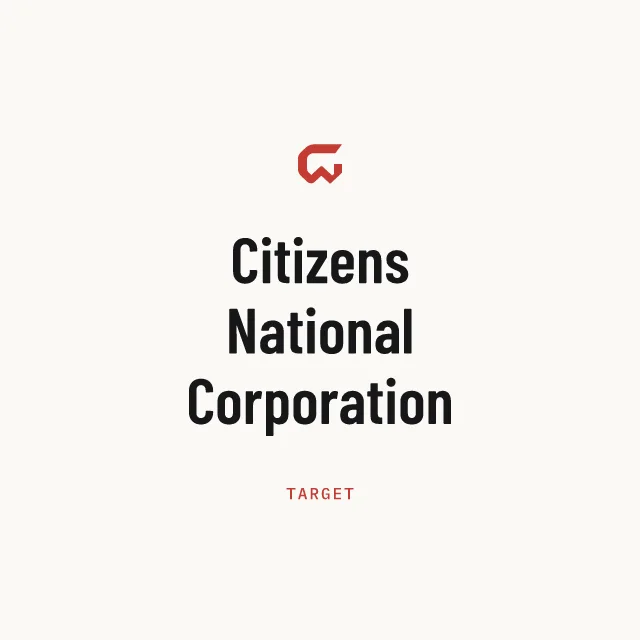 Target: Citizens National Corporation