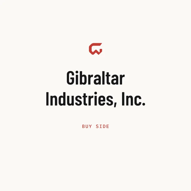 Buy side: Gibraltar Industries, Inc.