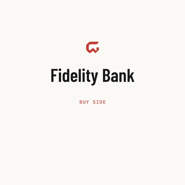 Buy side: Fidelity Bank