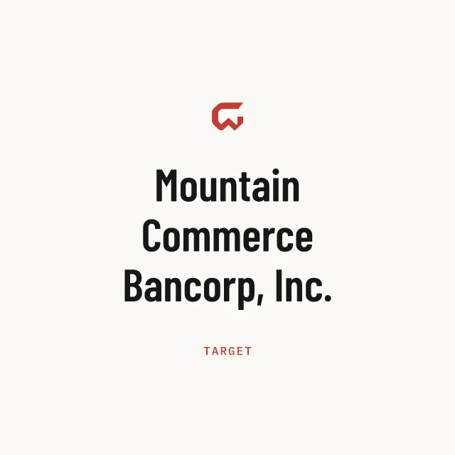 Target: Mountain Commerce Bancorp, Inc.