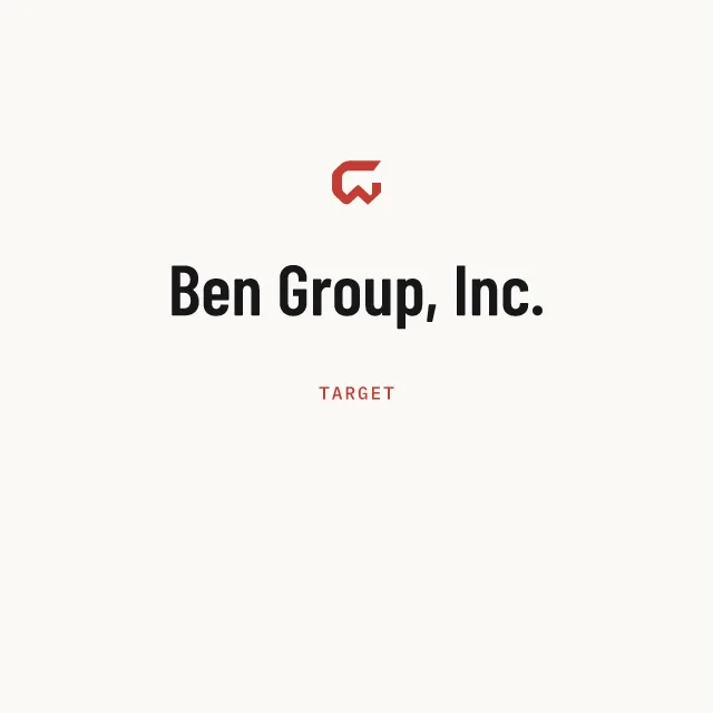 Target: Ben Group, Inc.