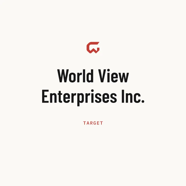 Target: World View Enterprises Inc.