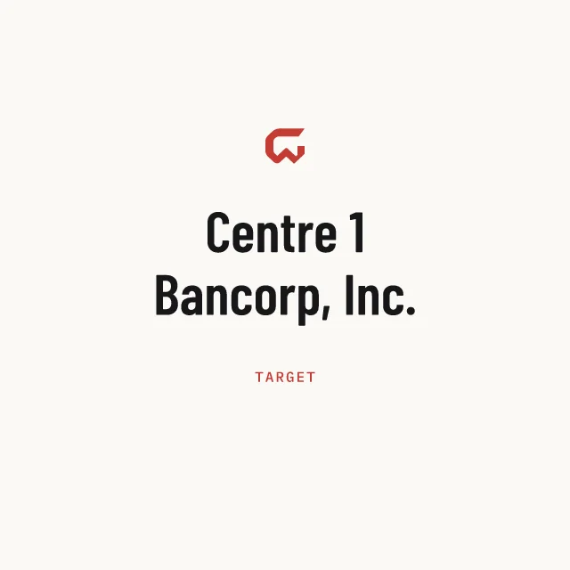 Target: Centre 1 Bancorp, Inc.