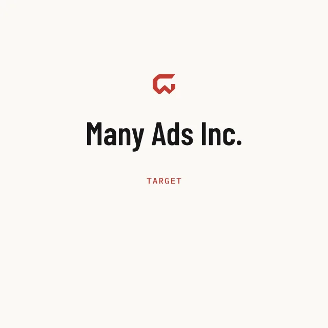 Target: Many Ads Inc.