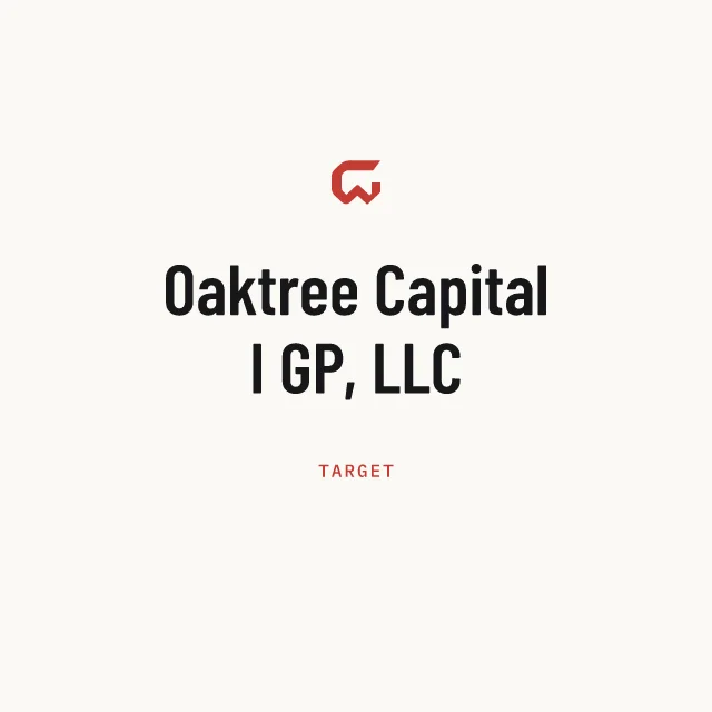 Target: Oaktree Capital I GP, LLC