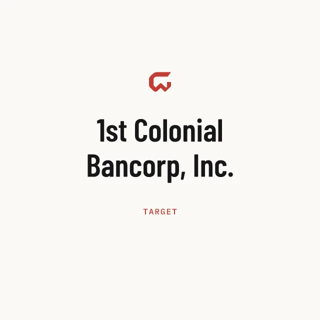 Target: 1st Colonial Bancorp, Inc.
