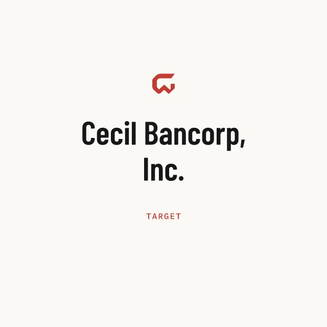 Target: Cecil Bancorp, Inc.