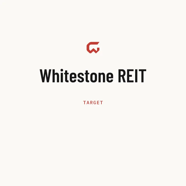 Target: Whitestone REIT