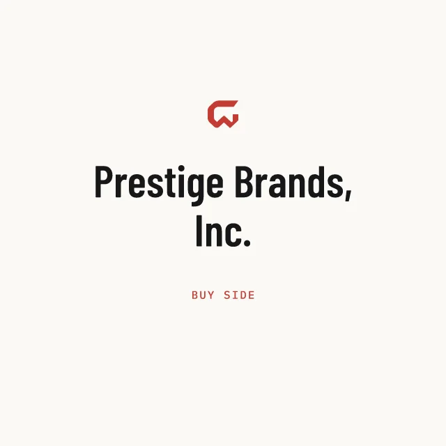 Buy side: Prestige Brands, Inc.