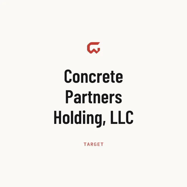 Target: Concrete Partners Holding, LLC