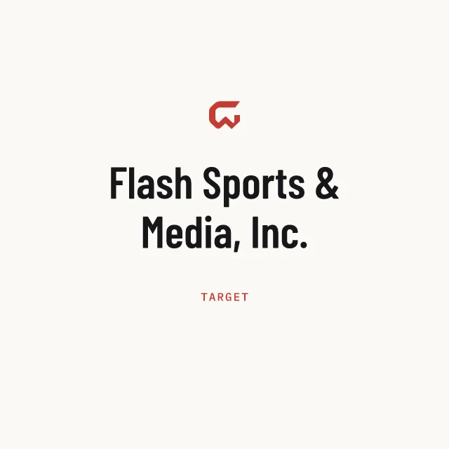 Target: Flash Sports & Media, Inc.
