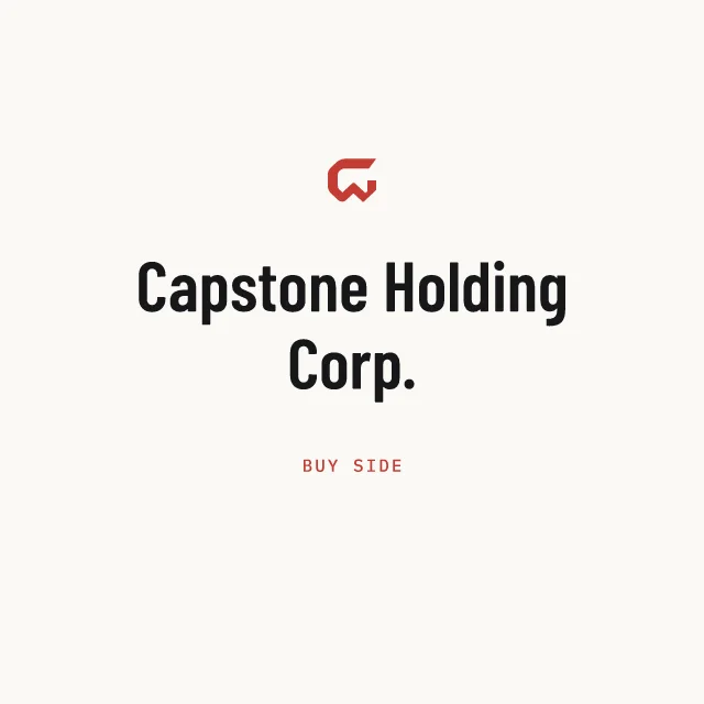 Buy side: Capstone Holding Corp.
